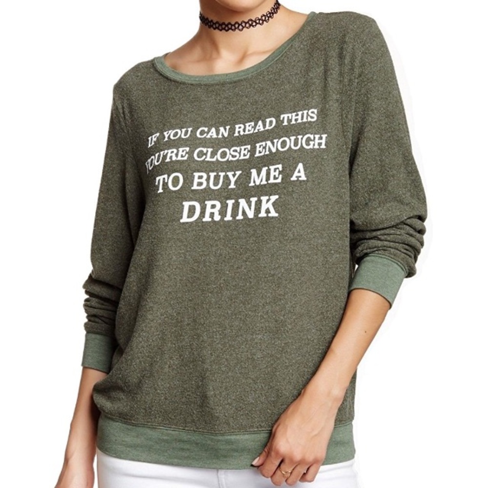 NWT Wildfox Buy Me A Drink Jumper